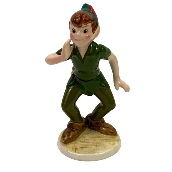Vintage Disney Peter Pan Figurine Ceramic Figure Collectible Vtg Disneyana - Picture 1 of 8